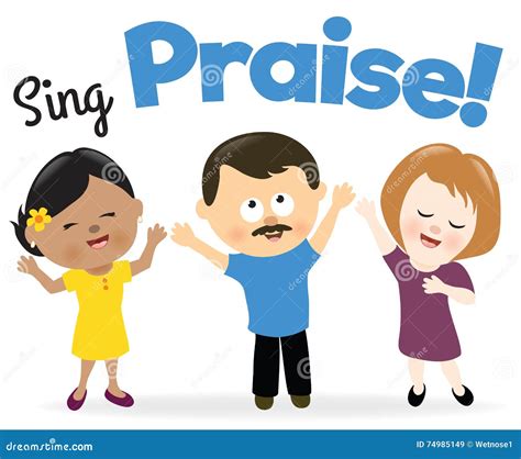 Sing praise stock vector. Illustration of character, easter - 74985149