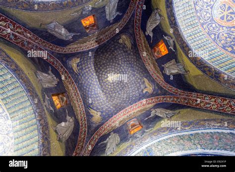 Mausoleum of Galla Placidia ceiling mosaics. Ravenna Stock Photo - Alamy