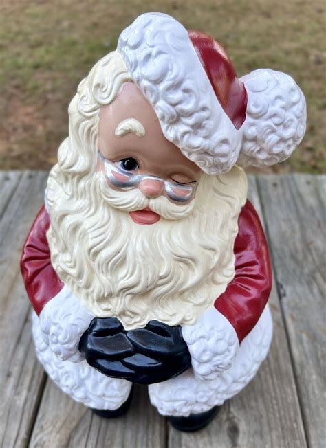 Vintage Atlantic Mold Santa Claus Winking Christmas Ceramic Figurine 13