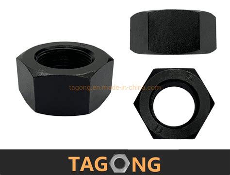 Carbon Steel DIN934 M2 M100 Black Oxide Hex Nut China Hex Nut And