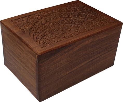 Amazon Hand Carved Rosewood Urn Box Extra Large Home Kitchen