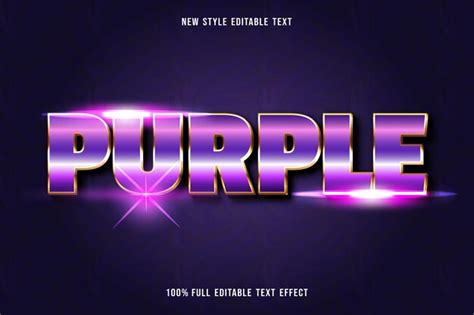 Premium Vector | Purple editable text effect style purple 