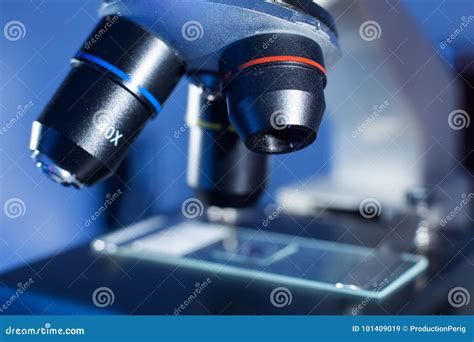 Detail of Microscope Zoom on a Laboratory Stock Image - Image of ...