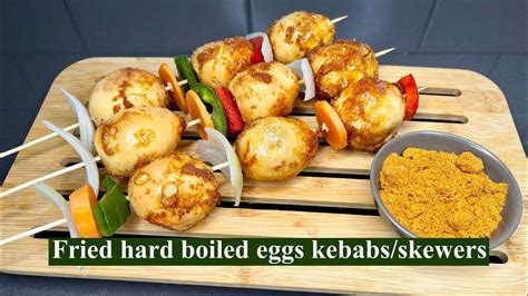 Fried Hard Boiled Eggs Kebab Skewers Recipe Step By Step Lovystouch