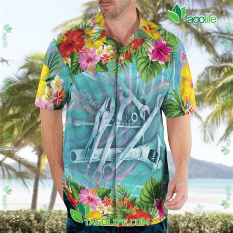 Mechanic Tropical Hawaiian Shirt Tagolife