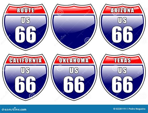 Interstate Road Signs Stock Vector Illustration Of Freeway