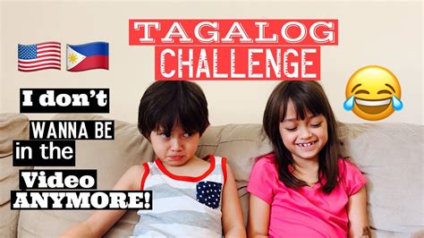 English Tagalog Challenge Youtube