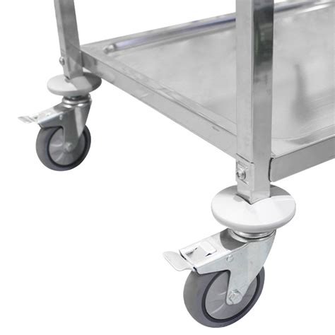 950 X 500mm 2 Tier Grade 304 Stainless Service Trolley STR228