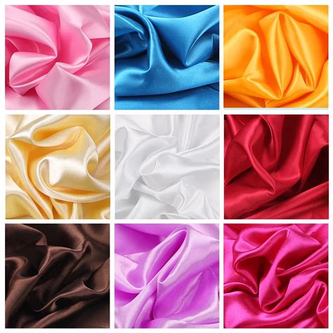 100% Polyester Silk Satin Interlock Stretch Jersey Lining Fabric Material 150cm Wide -in ...