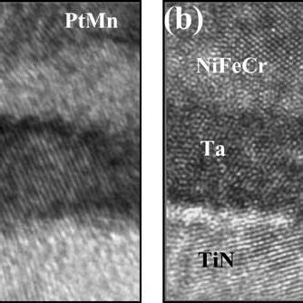 HR TEM Images Of A Cross Section Of MTJ With A And Without B BE IBE