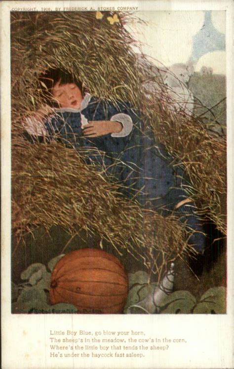 Nursery Rhyme Little Boy Blue Poem FAS Co Series 9 c1910 Postcard ...