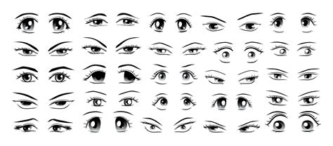 Human Eye Expressions Set 9640171 Vector Art at Vecteezy