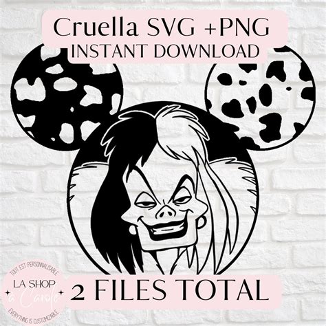 Cruella SVG PNG Etsy