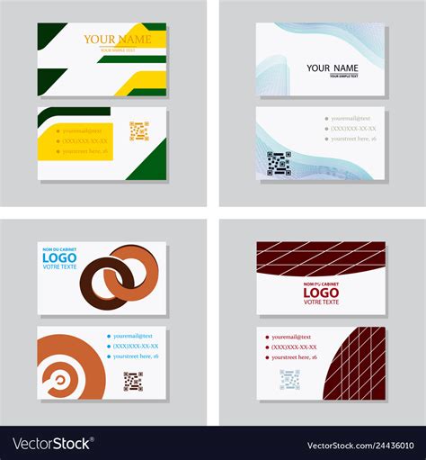 Simple business card with logo or icon Royalty Free Vector