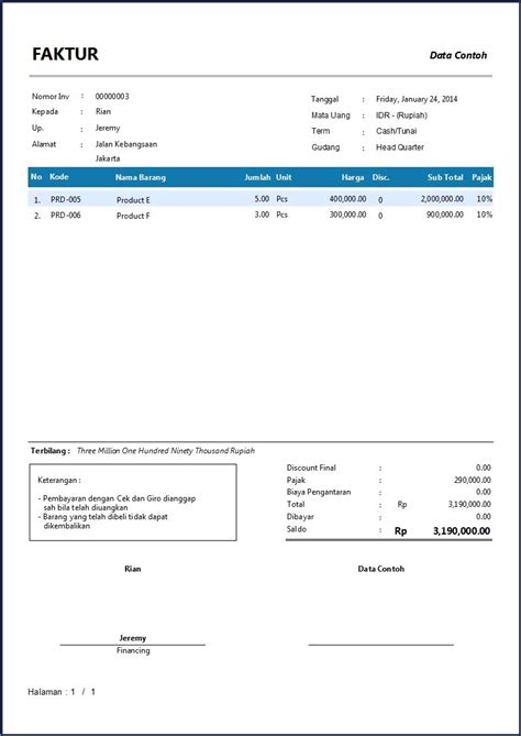 Contoh Proforma Invoice Terbaru Kabarmedia Github Io