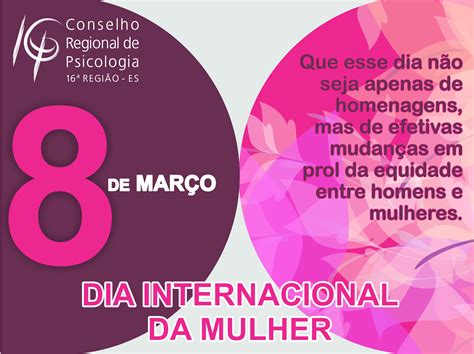 08 de março é Dia Internacional da Mulher Parabéns psicólogas