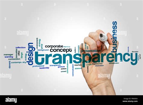 Transparency Concept Word Cloud Background Stock Photo Alamy