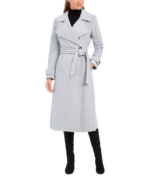 Calvin Klein Belted Wrap Coat Macys