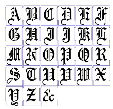 Calligraphy Alphabet Old English