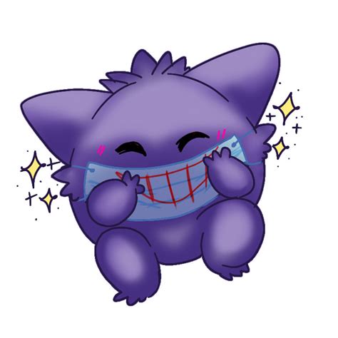 gengar wearing a mask by jay-neys on DeviantArt