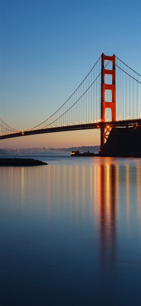 1125x2436 Golden Gate Bridge Evening 5k Iphone Xsiphone 10iphone X