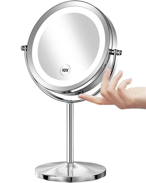 Gospire LED Makeup Mirror 1x 10x Magnifying With Touch Screen