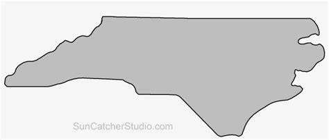 North Carolina Map Outline Printable