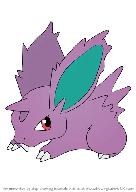 Learn How To Draw Nidoran From Pokemon Pokemon Step By Step Drawing