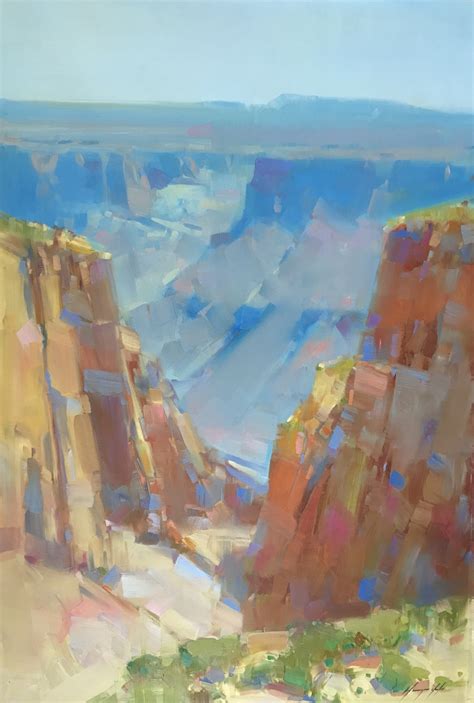 Grand Canyon Sunny Day Original Oil Painting Handmade Artwork One Of