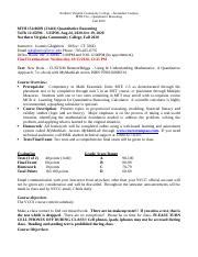 Mth Quantitative Reasoning Fall Syllabus Doc Northern