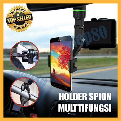 Jual Phone Holder Kaca Spion Mobil Putar 360 Car Rearview Mirror Swivel