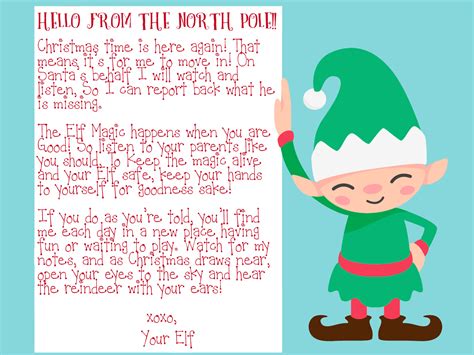 Elf On The Shelf Arrival Letter Printable First Enter Your First Name