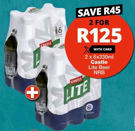 Castle Lite Beer Nrb X X Ml Offer At Checkers Liquor Shop