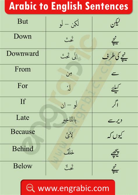 150 Basic Arabic Words In English And Urdu Basic Arabic Words