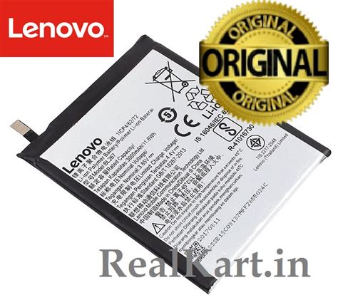 Original Lenovo Vibe K Battery Bl Mah Realkart In