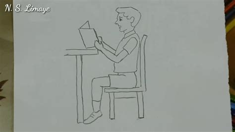 Easy Drawing Of A Boy Sitting - musicforruby