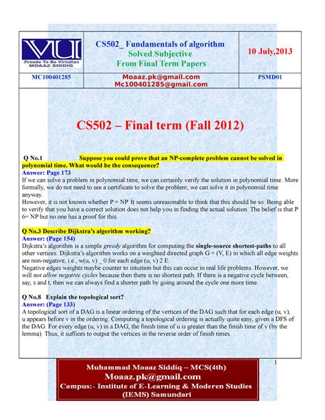 CS502 Final Term Solved Subjective With References By Moaaz CS502