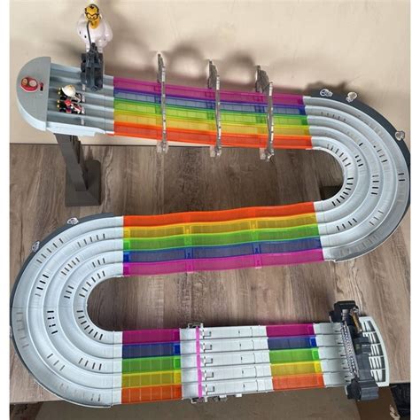 Hot Wheels Toys Hot Wheels Mario Kart Rainbow Road Race Track Set With Boo Mario Cars