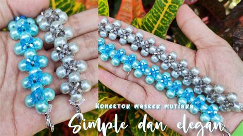 Diy Face Mask Adapter Konektor Masker Mutiara Dan Kristal Beaded