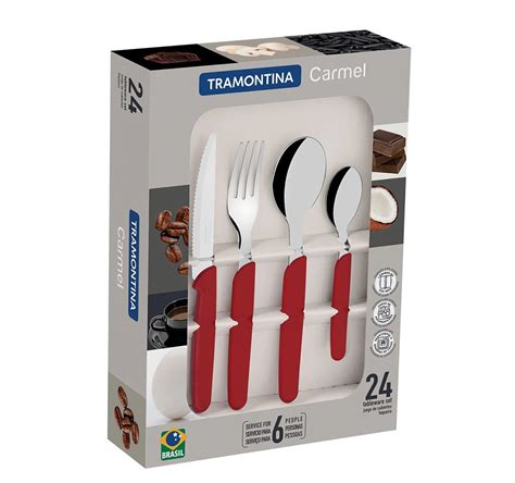 Tramontina Carmel Bordó Juego De Cubiertos Stainless Steel Flatware Set