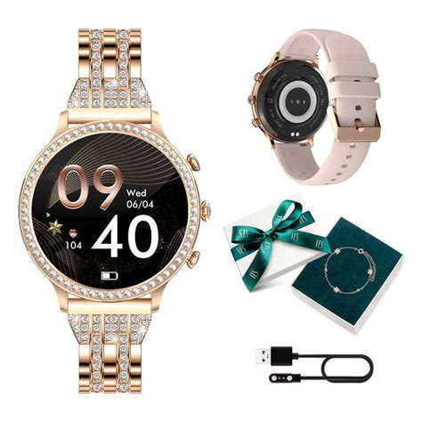 Smartwatch Damski Zegarek Manta Diamond Lusso Z Oty Z Bransoletk Yes