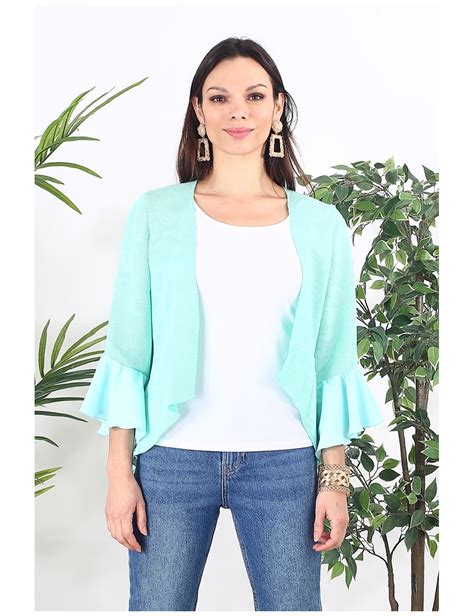 Veste Vert D Eau Pour Femmes Multiples Taille 38 Couleur Vert D Eau