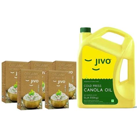 Jivo Cold Pressed Canola Oil L Jivo Organic Long Grain Basmati Rice