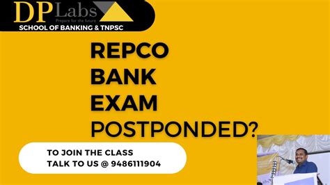 Repco Bank Exam Postponed Youtube