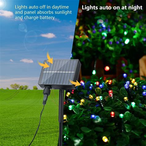 Ibaycon Led Solar Christmas Lights Ft Solar String Lights With