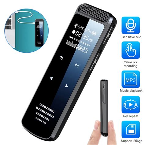 Dictaphone Voice Activated Mini Digital Sound Audio Recorder Mp Player