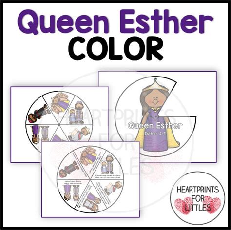 Queen Esther Bible Story Wheel Esther 2 7 Bible Story Craft Etsy