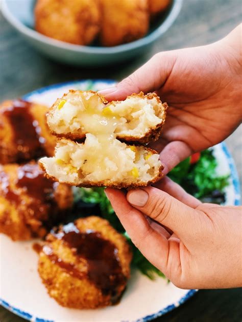 Japanese Potato Croquette Korokke Cheesy Tiffy Cooks