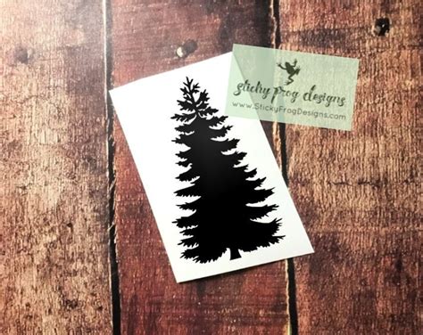 Pine Tree Decal Mountain Decal Tree Decal Wanderlust Car Etsy