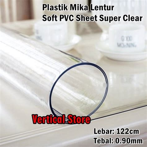 Jual Plastik PVC Mika Lentur Super Clear Bening Lebar 122 Cm Tebal 0